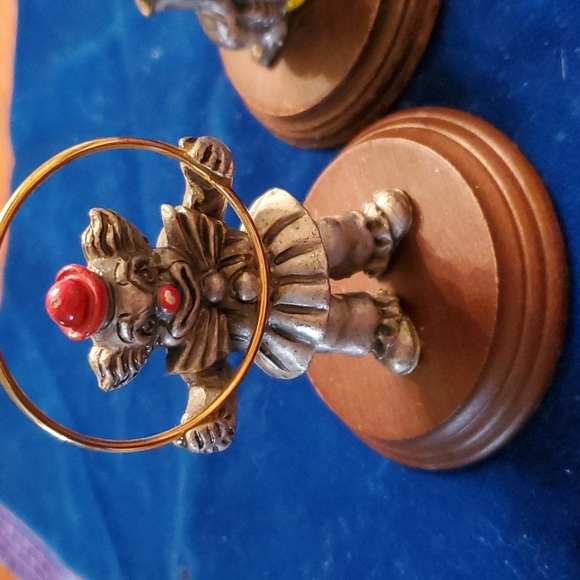 GEORGE GOOD Vintage Pewter and Enamel Clown  Figurines - Picture 2 of 6